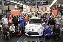 Rekord am Rhein: Der 500.000. Ford Fiesta lief am Dienstag, 12. Januar 2010, im Ford Werk Köln-Niehl vom Band. Der Ford Fiesta wird in den Fordwerken Köln-Niehl und Valencia/Spanien gebaut und wurde bisher weltweit rund 600.000 mal verkauft. 